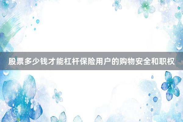 股票多少钱才能杠杆保险用户的购物安全和职权