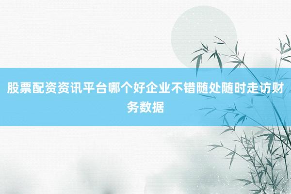 股票配资资讯平台哪个好企业不错随处随时走访财务数据